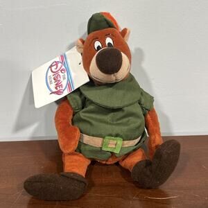 Vintage Disney Store Robin Hood Little John 8" Mini Bean Bag Stuffed Animal